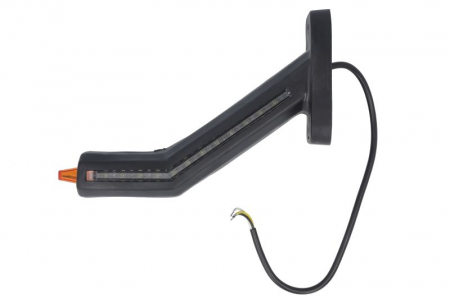 Piese Auto - Lumina clarificare stanga, portocaliu/rosu/alb, LED, suprafata, lungime cablu 400mm, cu brat lung, 12/24V (cu functie de semnalizator spate, IP6K9K)