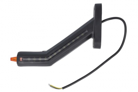 Lumina clarificare stanga, portocaliu/rosu/alb, LED, suprafata, lungime cablu 400mm, cu brat lung, 12/24V (cu functie de semnalizator spate, IP6K9K) [0]