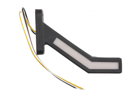 Lumina clarificare stanga, portocaliu/rosu/alb, LED, suprafata, lungime cablu 400mm, cu brat lung, 12/24V (tip: neon; cu functie de semnalizator spate) [1]