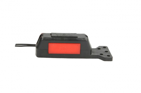Lumina clarificare stanga, rosu/alb, LED, inaltime 105mm; latime 28mm; adancime 34mm, în relief, lungime cablu 210mm, cu cuier, 12/24V (drept în relief) [1]