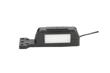 Piese Auto - Lumina clarificare stanga, rosu/alb, LED, inaltime 105mm; latime 28mm; adancime 34mm, în relief, lungime cablu 210mm, cu cuier, 12/24V (drept în relief)