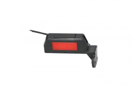 Lumina clarificare stanga, rosu/alb, LED, inaltime 105mm; latime 28mm; adancime 34mm, în relief, lungime cablu 210mm, cu cuier, 12/24V (unghi în relief) [1]