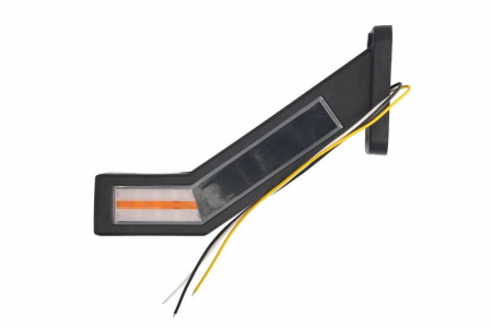 Piese Auto - Lumina clarificare stanga, rosu/alb, LED, suprafata, lungime cablu 400mm, cu brat lung, 12/24V (cu functie de semnalizator lateral)