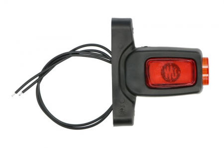 Lumina delimitare dreapta, forma: dreptunghiular, portocaliu/rosu/alb, LED lungime cablu 330mm, brat scurt, 12/24V (IP6K9K) [1]