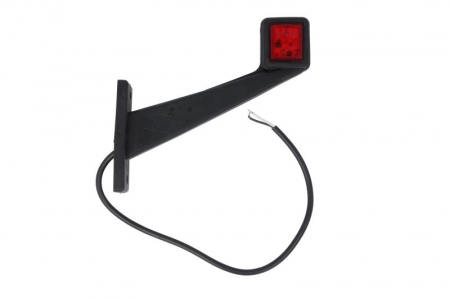 Lumina delimitare dreapta, forma: dreptunghiular, rosu/alb, LED lungime cablu 400mm, pe brațul lung, 12/24V [0]