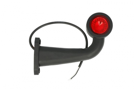 Lumina delimitare dreapta, rosu/alb, LED lungime cablu 450mm, pe brațul lung, 12/24V [0]