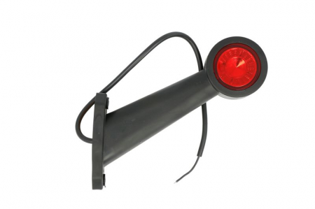 Lumina delimitare dreapta, rosu/alb, LED lungime cablu 450mm, pe brațul lung, 12/24V [0]