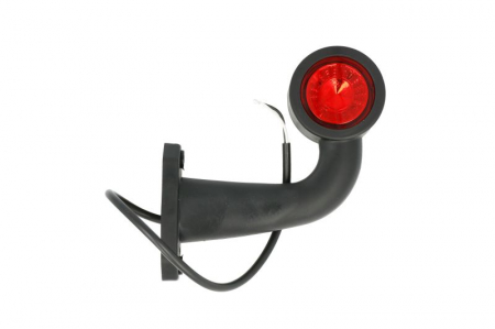 Lumina delimitare dreapta, rosu/alb, LED lungime cablu 450mm, pe brațul mediu-lung, 12/24V [0]