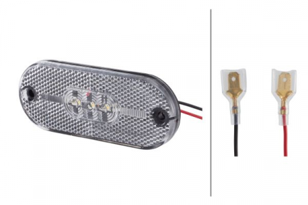 Lumina delimitare stanga/dreapta, alb, LED, inaltime 11mm; latime 108mm; adancime 44mm, surub, 24V [2]