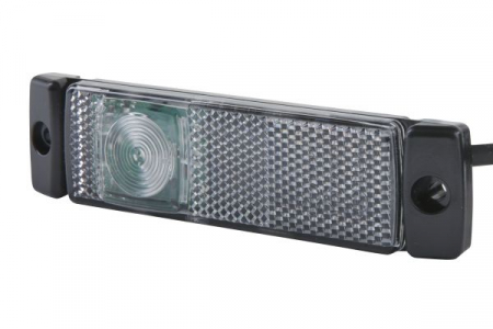 Lumina delimitare stanga/dreapta, alb, LED, inaltime 16mm; latime 130mm; adancime 32mm, surub/fixare orizontala/fixare verticala, lungime cablu 500mm, 12V (IP6K9K) [0]