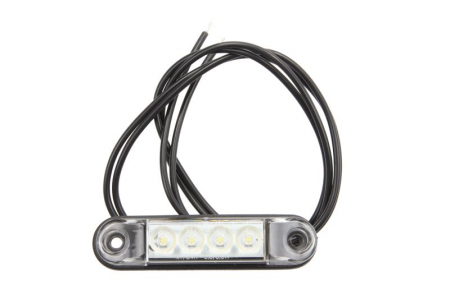 Iluminat auto - Lumina delimitare stanga/dreapta, alb, LED, inaltime 20mm; latime 79mm; adancime 11mm lungime cablu 500mm, 12/24V