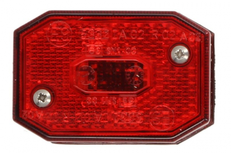 Piese Auto - Lumina delimitare stanga/dreapta; FLEXIPOINT, forma: dreptunghiular, rosu, inaltime 64mm; latime 44mm; adancime 28mm (FLEXIPOINT)