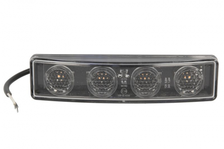 Lumina delimitare stanga/dreapta, forma: dreptunghiular, portocaliu, 4 LED, inaltime 43mm; latime 180mm lungime cablu 220mm, 12/24V (IP66/IP68) potrivit SCANIA 4, G I, P I, R I, T 05.95-05.19 Piese Auto - Lumina delimitare stanga/dreapta, forma: dreptunghiular, portocaliu, 4 LED, inaltime 43mm; latime 180mm lungime cablu 220mm, 12/24V (IP66/IP68) potrivit SCANIA 4, G I, P I, R I, T 05.95-05.19