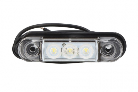 Iluminat auto - Lumina delimitare stanga/dreapta, forma: oval, alb, LED, inaltime 17,1mm; latime 65mm; adancime 14mm lungime cablu 300mm, 12/24V (IP68)