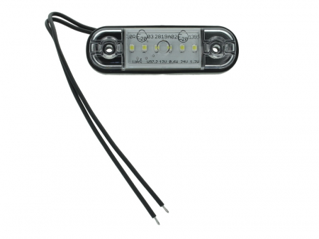Lumina delimitare stanga/dreapta, forma: oval, alb, LED, inaltime 24,2mm; latime 83,8mm; adancime 10,4mm 12/24V Piese Auto - Lumina delimitare stanga/dreapta, forma: oval, alb, LED, inaltime 24,2mm; latime 83,8mm; adancime 10,4mm 12/24V