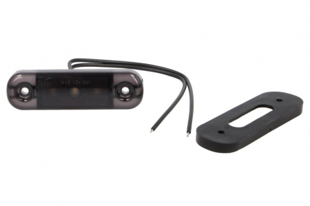 Lumina delimitare stanga/dreapta, forma: oval, fumuriu/alb, LED, inaltime 24mm; latime 84mm; adancime 25mm lungime cablu 240mm, 12/24V (IP6K9K) Piese Auto - Lumina delimitare stanga/dreapta, forma: oval, fumuriu/alb, LED, inaltime 24mm; latime 84mm; adancime 25mm lungime cablu 240mm, 12/24V (IP6K9K)