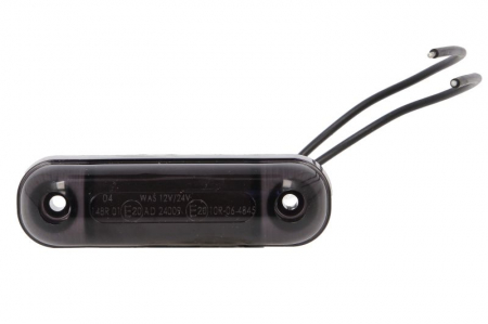 Lumina delimitare stanga/dreapta, forma: oval, fumuriu/alb, LED, inaltime 24mm; latime 84mm; adancime 25mm lungime cablu 240mm, 12/24V (IP6K9K) Piese Auto - Lumina delimitare stanga/dreapta, forma: oval, fumuriu/alb, LED, inaltime 24mm; latime 84mm; adancime 25mm lungime cablu 240mm, 12/24V (IP6K9K)