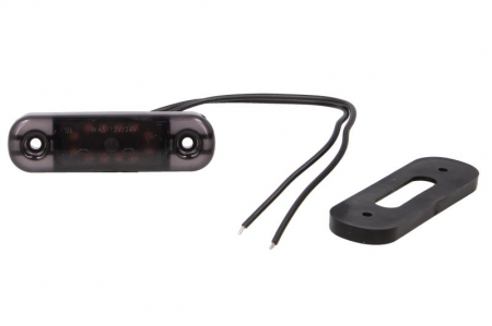Lumina delimitare stanga/dreapta, forma: oval, portocaliu/fumuriu, LED, inaltime 24mm; latime 84mm; adancime 25mm lungime cablu 240mm, 12/24V (IP6K9K) Piese Auto - Lumina delimitare stanga/dreapta, forma: oval, portocaliu/fumuriu, LED, inaltime 24mm; latime 84mm; adancime 25mm lungime cablu 240mm, 12/24V (IP6K9K)