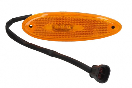 Piese Auto - Lumina delimitare stanga/dreapta, forma: oval, portocaliu, LED fara prindere, 24V (conector: SUPERSEAL 2PIN) potrivit SCANIA IRIZAR CENTURY, IRIZAR I4, IRIZAR PB 03.06-