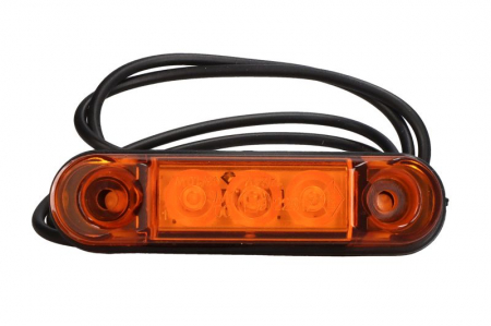 Iluminat auto - Lumina delimitare stanga/dreapta, forma: oval, portocaliu, LED, inaltime 17,1mm; latime 65mm; adancime 14mm lungime cablu 300mm, 12/24V (IP68)