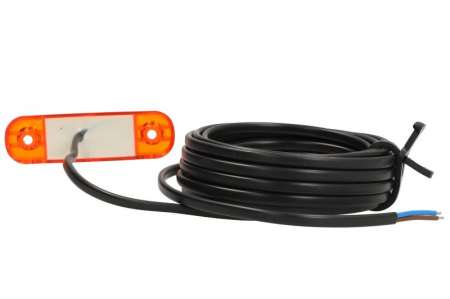 Lumina delimitare stanga/dreapta, forma: oval, portocaliu, LED, inaltime 24,2mm; latime 83,8mm; adancime 10,4mm lungime cablu 5000mm, 12/24V [1]