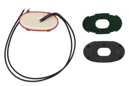 Lumina delimitare stanga/dreapta, forma: oval, portocaliu/rosu/alb, LED, inaltime 75mm; latime 39,5mm; adancime 31mm lungime cablu 380mm, fara prindere, 12/24V (IP6K9K) [1]