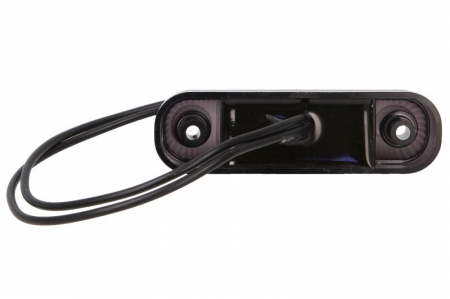 Lumina delimitare stanga/dreapta, forma: oval, rosu/fumuriu, LED, inaltime 24mm; latime 84mm; adancime 25mm lungime cablu 240mm, 12/24V (IP6K9K) [1]