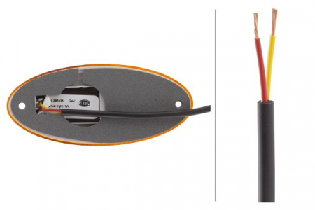 Lumina delimitare stanga/dreapta; galben; LED; inaltime 13; latime 102; adancime 45; surub/fixare orizontala; lungime cablu 500; 12V [3]