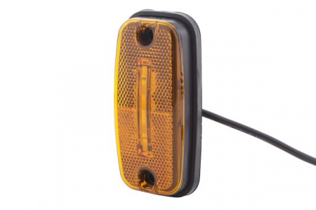 Piese Auto - Lumina delimitare stanga/dreapta, galben, LED, inaltime 21mm; latime 111mm; adancime 51mm, surub/fixare orizontala, lungime cablu 1500mm, 24V (IP6K9K)
