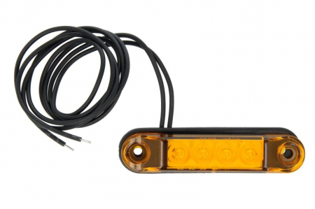 Iluminat auto - Lumina delimitare stanga/dreapta, portocaliu, LED, inaltime 20mm; latime 79mm; adancime 11mm lungime cablu 500mm, 12/24V