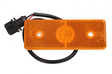 Proiectoare - Lumina delimitare stanga/dreapta, portocaliu, LED, inaltime 41mm; latime 120mm; adancime 7mm lungime cablu 300mm, fara prindere, potrivit MERCEDES TOURINO (O 510) 01. (cu fire, conector: AMP 2PIN) 24V