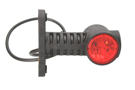 Lumina delimitare stanga/dreapta, portocaliu/rosu/alb, LED, inaltime 100mm; latime 55mm; adancime 117,5mm lungime cablu 500mm, pe brațul lung, 12/24V [1]