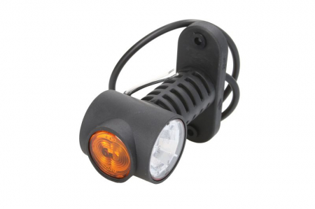 Lumina delimitare stanga/dreapta, portocaliu/rosu/alb, LED, inaltime 100mm; latime 55mm; adancime 117,5mm lungime cablu 500mm, pe brațul lung, 12/24V [0]
