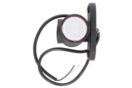 Lumina delimitare stanga/dreapta, portocaliu/rosu/alb, LED, inaltime 100mm; latime 55mm; adancime 64mm, lungime cablu 500mm, brat scurt, 12/24V (triple HOR 77) [1]