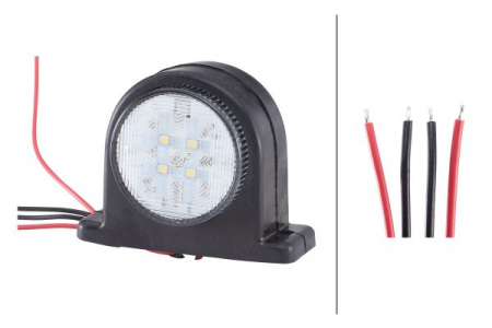 Lumina delimitare stanga/dreapta, rosu/alb, LED, inaltime 67,2mm; latime 86mm; adancime 44,3mm, 12/24V [3]
