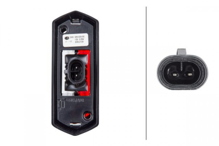 Lumina delimitare stanga/dreapta, rosu/alb, LED, inaltime 99,2mm; latime 37,5mm; adancime 37,7mm, 12V [1]