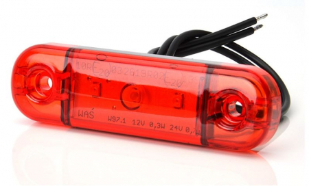Lumina delimitare stanga/dreapta, rosu, LED, inaltime 24,2mm; latime 83,8mm; adancime 10,4mm lungime cablu 230mm, 12/24V Piese Auto - Lumina delimitare stanga/dreapta, rosu, LED, inaltime 24,2mm; latime 83,8mm; adancime 10,4mm lungime cablu 230mm, 12/24V