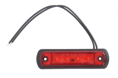 Lumina delimitare stanga/dreapta, rosu, LED, inaltime 31mm; latime 110mm; adancime 13mm lungime cablu 220mm, 12/24V Piese Auto - Lumina delimitare stanga/dreapta, rosu, LED, inaltime 31mm; latime 110mm; adancime 13mm lungime cablu 220mm, 12/24V