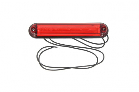 Iluminat auto - Lumina delimitare stanga/dreapta; SLIM, rosu, 6 LED, inaltime 15,5mm; latime 135mm; adancime 27mm lungime cablu 500mm, 12/24V (SLIM)