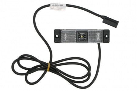Lumina delimitare stanga/dreapta; UNIFAB, forma: dreptunghiular, alb, LED, inaltime 32mm; latime 130mm lungime cablu 1500mm, fara prindere, 10/12/24/30V (conector: CLICK-IN/P&R, IP6K9K, UNIFAB) Piese Auto - Lumina delimitare stanga/dreapta; UNIFAB, forma: dreptunghiular, alb, LED, inaltime 32mm; latime 130mm lungime cablu 1500mm, fara prindere, 10/12/24/30V (conector: CLICK-IN/P&R, IP6K9K, UNIFAB)