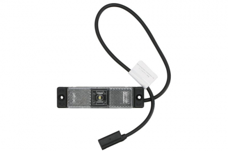 Lumina delimitare stanga/dreapta; UNIFAB, forma: dreptunghiular, alb, LED, inaltime 32mm; latime 130mm lungime cablu 500mm, fara prindere, 10/12/24/30V (conector: CLICK-IN/P&R, IP6K9K, UNIFAB) Piese Auto - Lumina delimitare stanga/dreapta; UNIFAB, forma: dreptunghiular, alb, LED, inaltime 32mm; latime 130mm lungime cablu 500mm, fara prindere, 10/12/24/30V (conector: CLICK-IN/P&R, IP6K9K, UNIFAB)