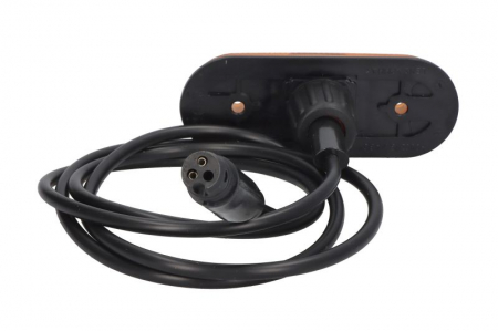 Lumina delimitare stanga/dreapta; UNIPOINT I, forma: oval, portocaliu, LED, inaltime 44mm; latime 119mm; adancime 18mm lungime cablu 1500mm, fara prindere, 24V (conector: ASS3 3PIN, IP69K, UNIPOINT I) [1]