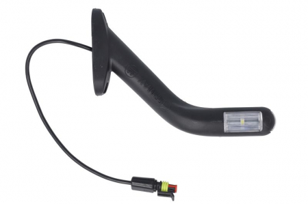 Lumina delimitare stanga, forma: oval, portocaliu/rosu/alb, LED lungime cablu 300mm, pe brațul lung, 12/24V (conector: SUPERSEAL 2PIN) [1]