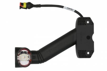 Iluminat auto - Lumina delimitare stanga, forma: oval, portocaliu/rosu/alb lungime cablu 350mm, pe brațul lung, 12/24V (conector: SUPERSEAL 2PIN)