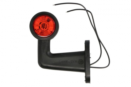 Lumina delimitare stanga, negru/alb, LED lungime cablu 230mm, pe brațul mediu-lung, 12/24V [1]