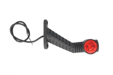 Lumina delimitare stanga, portocaliu/rosu/alb, LED, inaltime 125mm; latime 38mm; adancime 175mm lungime cablu 500mm, pe brațul lung, 12/24V [0]