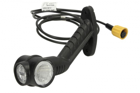 Lumina delimitare stanga, portocaliu/rosu/alb, LED, inaltime 15,5mm lungime cablu 2000mm, pe brațul lung, 24V [1]