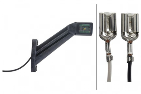 Lumina delimitare stanga, portocaliu/rosu/alb, LED, lungime cablu 3000mm, pe brațul lung, 12/24V (IP6K9K) [1]