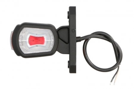 Lumina delimitare stanga, portocaliu/rosu/alb, LED lungime cablu 300mm, brat scurt, 12/24V (IP68) [0]