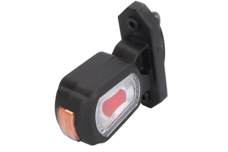 Lumina delimitare stanga, portocaliu/rosu/alb, LED lungime cablu 300mm, brat scurt, 12/24V (IP68) [2]